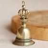 Brass Handicraft Scripture Bell Button Wind Bell Creative Gift Home Decorations Keychain Pendant Christmas Tree Pendant
