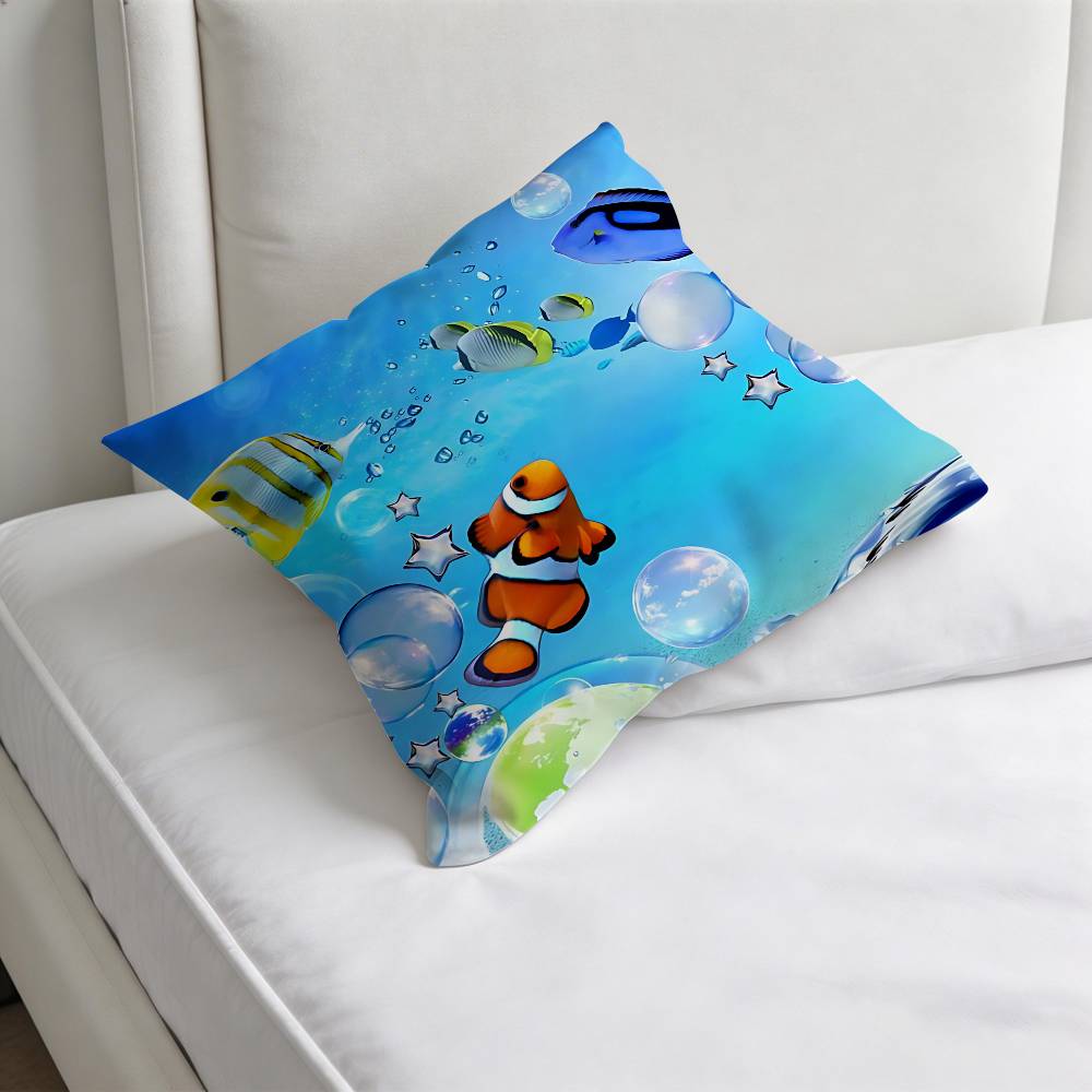FFrutiger Aero Art Decorative Square Pillow Cover Soft Comfortable Pillow Case Sofa Bed Home Decoration