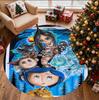 Coraline Pattern Round Rug, Indoor/Outdoor Mat, for Picnic, Gameroom, Bedroom, Office, Living Room, Home Decor Carpet, Birthday Gift