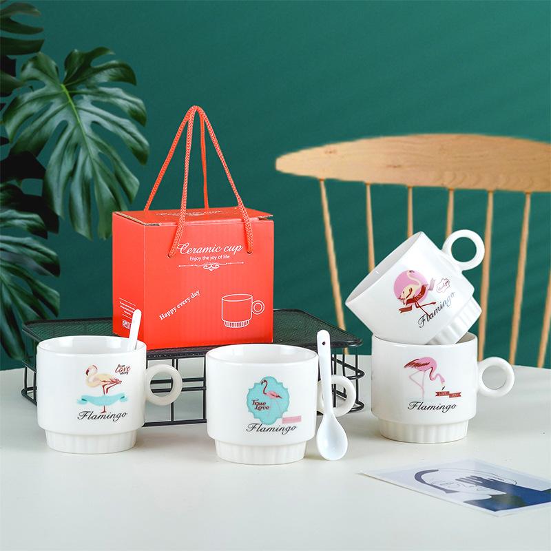 Ceramic Cup Gift Box Set Coffee Cup Creative Event Promotional Gifts Holiday Cup Souvenir