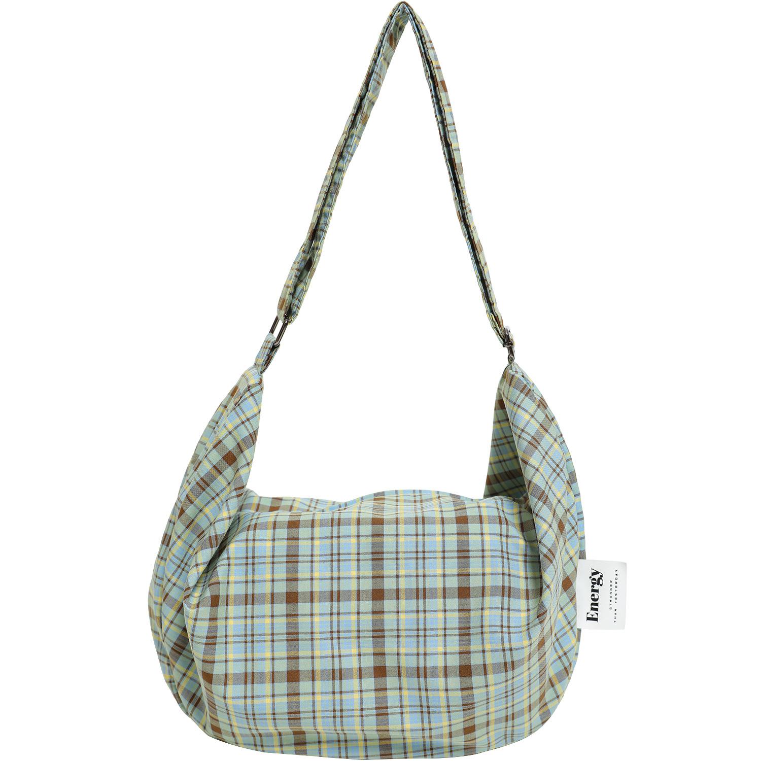 

Невимушена та Розслаблена Осіння Сумка-тоут, Містка Сумка через плече синій/зелений