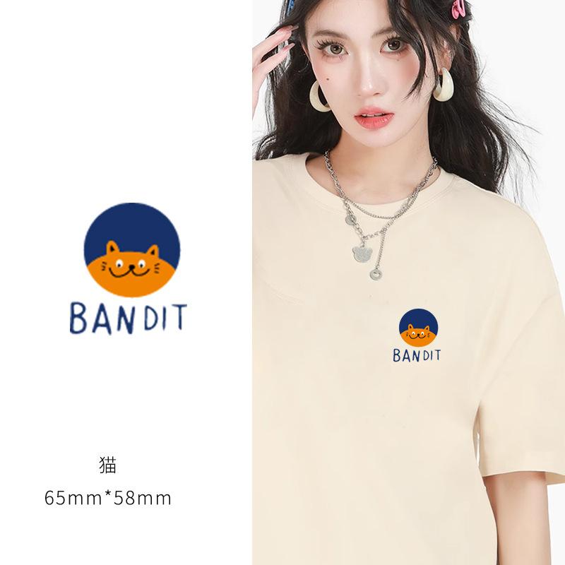 Heat Transfer Sticker Couple Clothes T-Shirt Decorative Pattern Printing Heat Transfer Sticker Hot Ironing Sticker Small