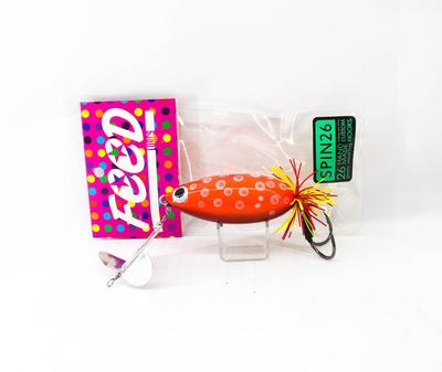 Feed Spin 26 Hand Made Wood Frog Floating Lure 26 Grams 6 (1006)