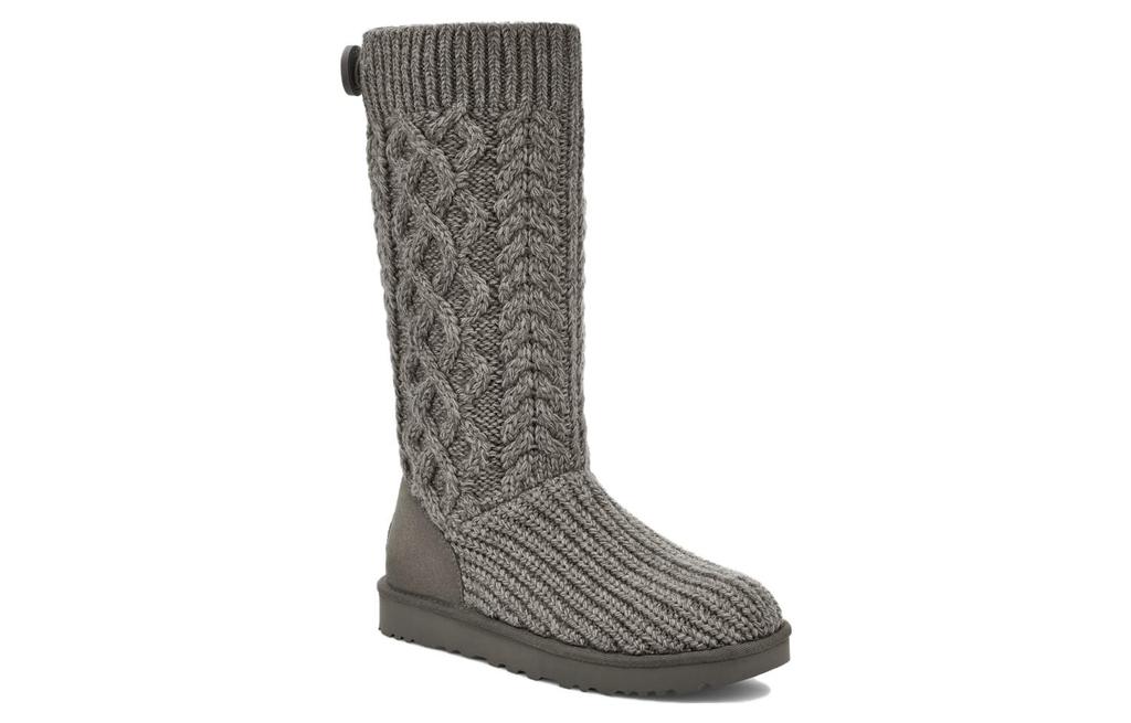UGG Classic Cardi Cabled Knit Boot Grey Women's 1146010-GREY