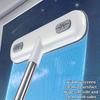 Magic Window Cleaning Brush for Screen Windows/Glass, Pet Hair Remover - Reusable Household Tool with Extendable Double Rods (Adjustable Length)