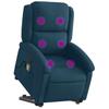 Electric Massage Recliner with Rising Function Blue Velvet