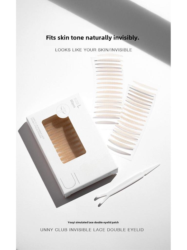 UNNY Simulation Lace Double Eyelid Stickers - Traceless, Invisible, Natural Eye Shaping for Women