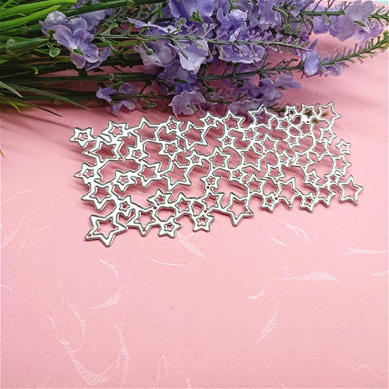 Countless Pentagram Designs Pattern Metal Cutting Die Stencil for DIY Scrapbooking Album Photo Embossing Paper Card Craft Decor