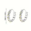 S925 Sterling Silver Daisy Flower Hoop Earrings for Women Girls Fine Jewelry Valentine's Day Gift