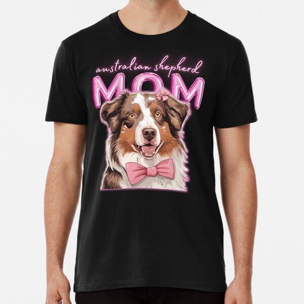 Pink Dog Mom Australian Shepherd Shepherd Do S to 5XL Made in the AU/USA T-Shirt