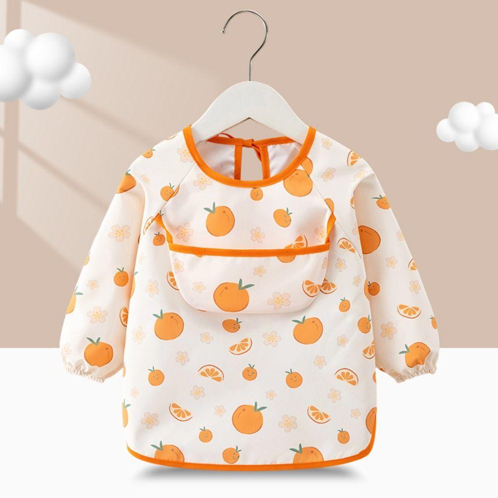 Rice Pocket Baby Long Sleeve Apron Feeding Blouse Toddler Bibs High Quality Children Feeding Bib