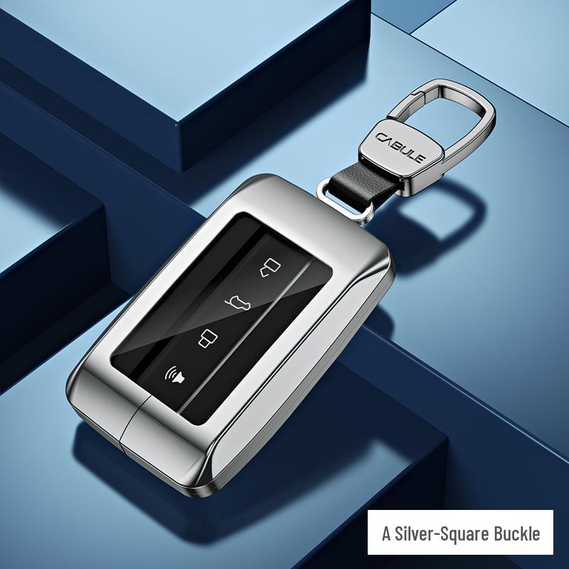 Tank 300 Car Key Case: Aluminum Alloy Full Coverage Set with Square Buckle.