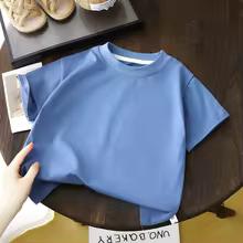 Children's Cotton Short Sleeve White Red Black T-shirt Girls' Summer Baby Clothes Kids Boys' Tops