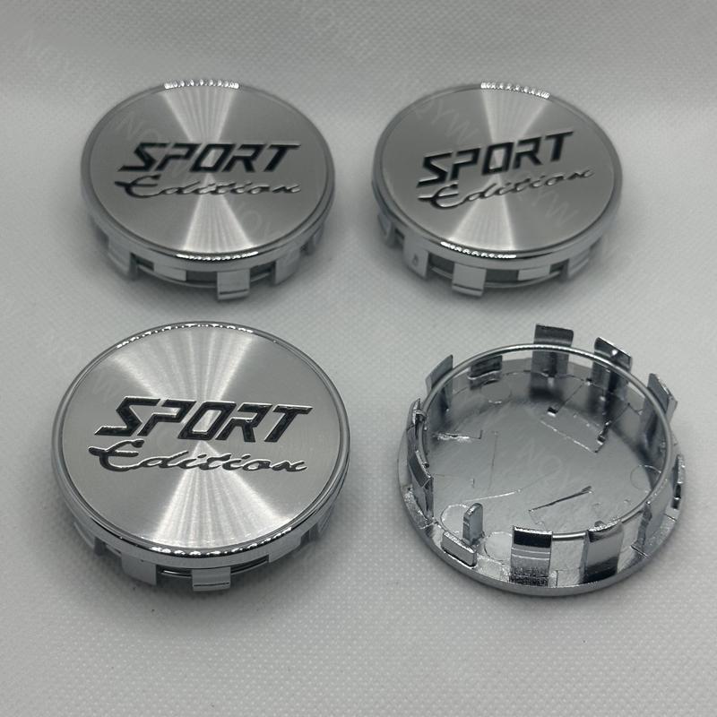 4 pezzi/set 54mm coprimozzo per cerchi auto coprimozzo coprimozzo in plastica ABS argento nero coprimozzo antipolvere accessori per auto