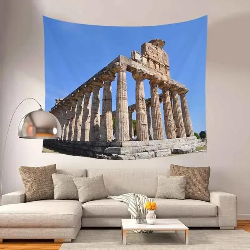 Architectural Relics Landscape Tapestry Office Living Room Decoration Home Wall Tapestry