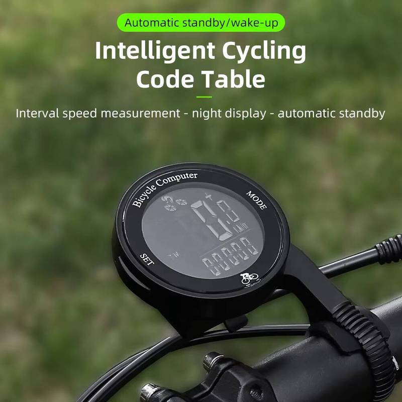 ESLNF Wireless Bike Computer Waterproof Bicycle Odometer Multi Functional LCD Screen Cycling Mountain Bike Speed Meter