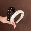 Korean Polka Dot Wide Headband for Women: High Skull Top Hair Accessory for Daily Wear and Face Washing