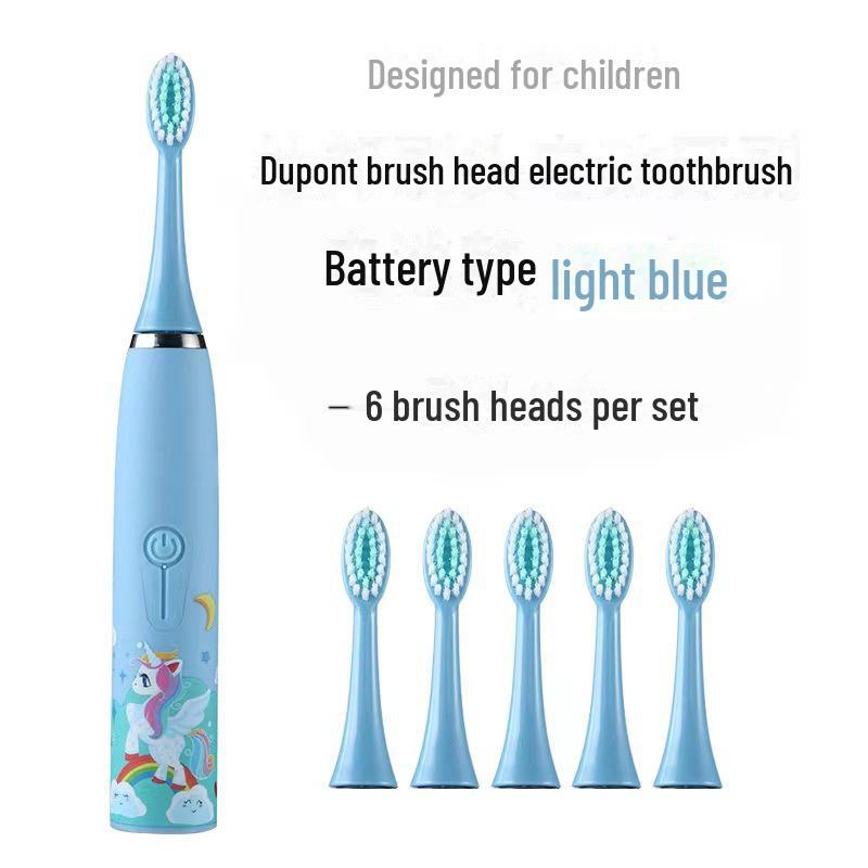 Hot Spot Ultrasonic Electric Toothbrush for Kids - Soft Bristle, Battery-Powered, Creative Student Gift
