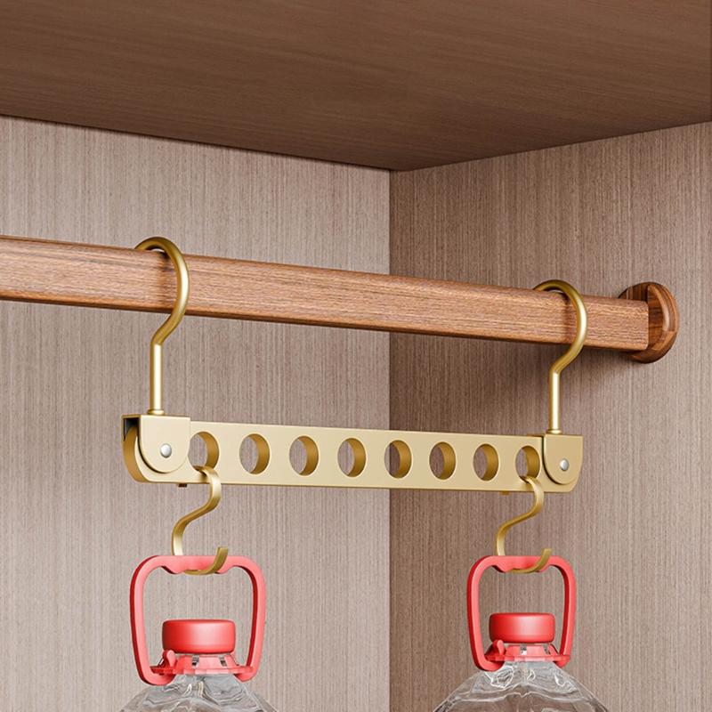Space Saving Lightweight Garment Rack 6/8 Hooks For Scarves Ties Towels Foldable Storage Solution Closet Essential