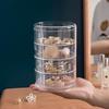 Practical Multilayer Clear Rotating Jewelry Box Case for Storing Displaying 3/4/5Tier Rotating Jewelry Holder Organizer
