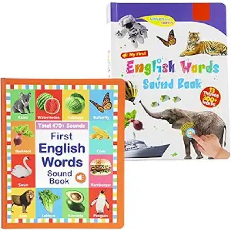 First English Words Sound Book, My First English Sound Toy,470+ Words, 21 Themes, Speak and Spell, Fun Word Game for Educational Language