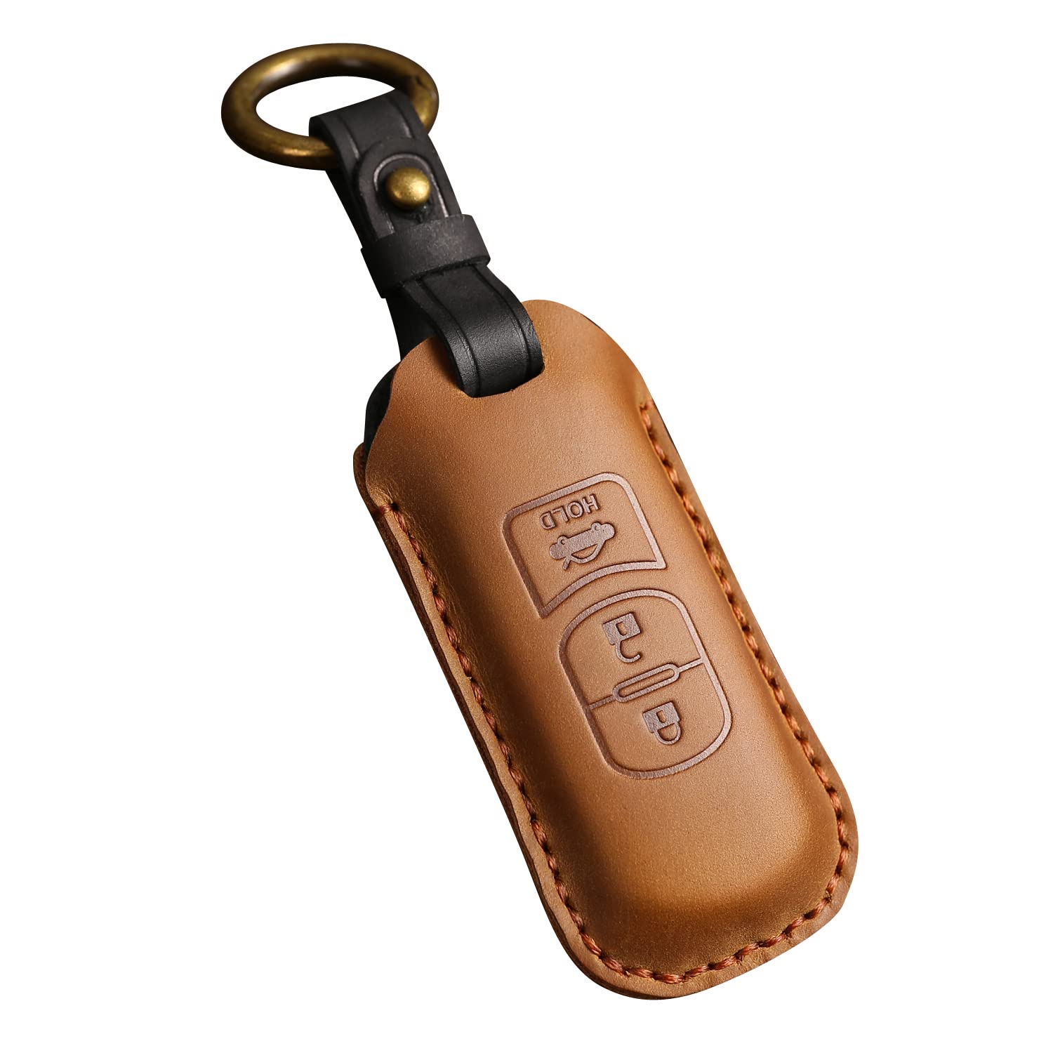 

[YANMW] CX-60 Key Case Compatible Mazda CX-90 CX-30 Key Cover CX-3 CX-4 CX-5 CX-7 CX-8 CX-9 MPV Axela, Braun Key Case