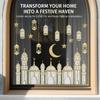 Eid Window Stickers Ramadan Decoration Eid Mubarak Decor For Home Wall Stickers Ramadan Kareem Islam Muslim Party Supplies