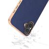 ABEEL For iPhone 16 Case Genuine Cow Leather+PC+TPU Electroplating Phone Cover