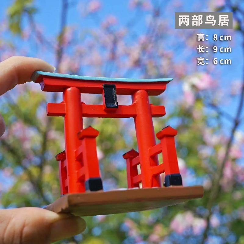 Japanese Multi-sizes Torii Gate Aquarium Decor Miniature Ornament Garden Shrine Shinto Landscape Micro Decoration Simulation