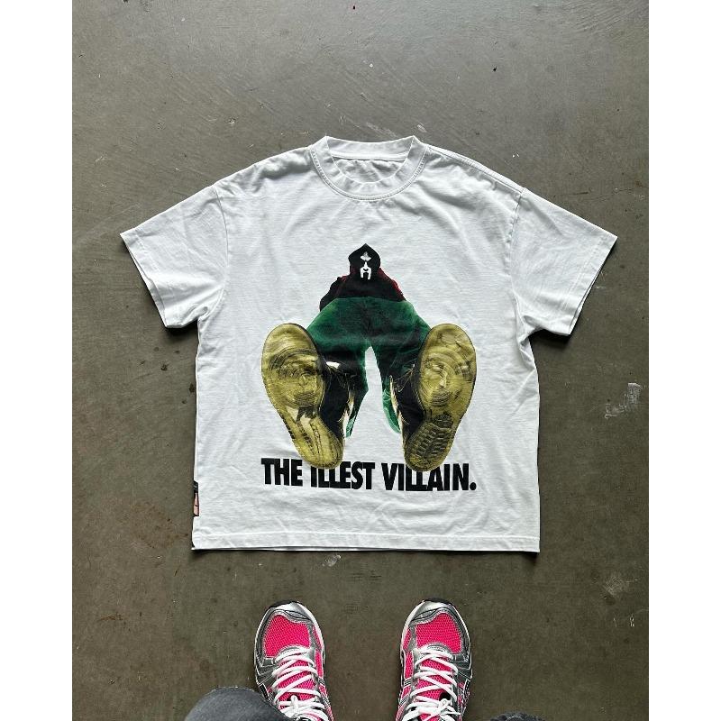 

Новая футболка с принтом европейских и американских персонажей из мультфильмов для мужчин Y2k Harajuku повседневная свободная футболка из чистого хлопка с коротким рукавом S