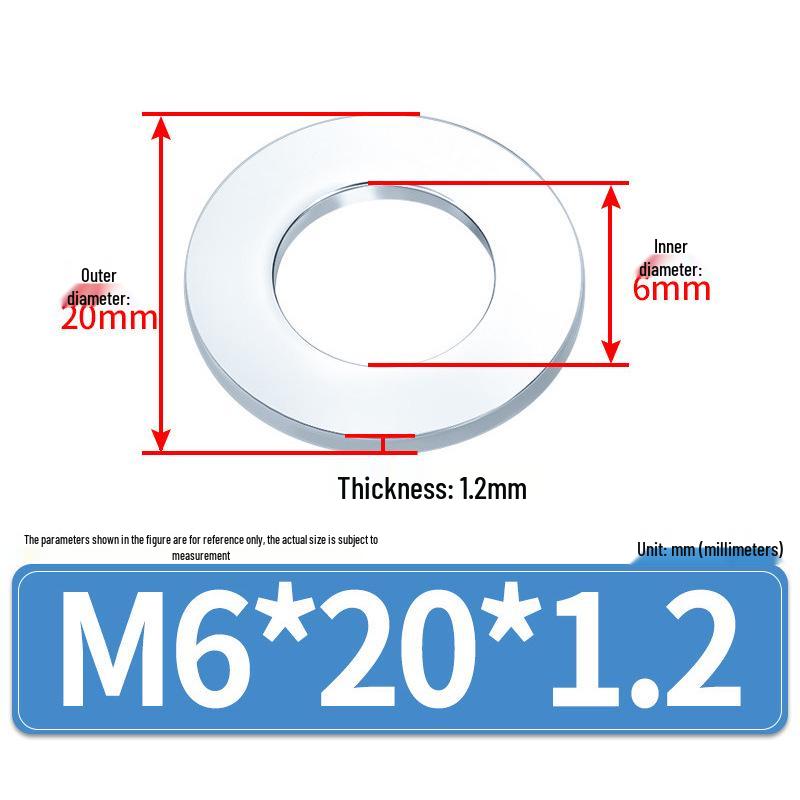 Extra Large Galvanized Metal Flat Washer (Sizes M1.6-M14)
