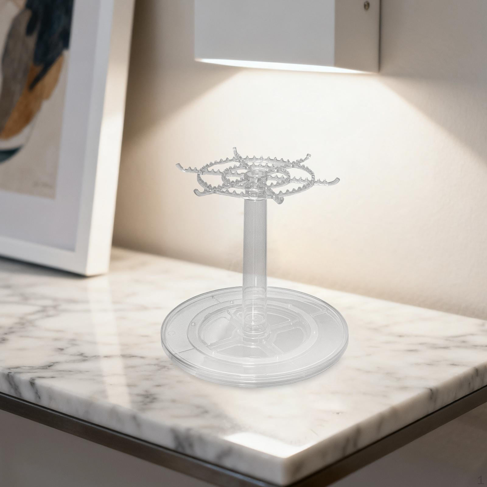 

Doll Display Stand Storage Rotatable Transparent Rack for Collectibles Action