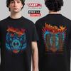 Judas Priest Shield Of Pain Tour 2025 T-shirt Unisex Dwustronny z Tarczą i Skrzydłami