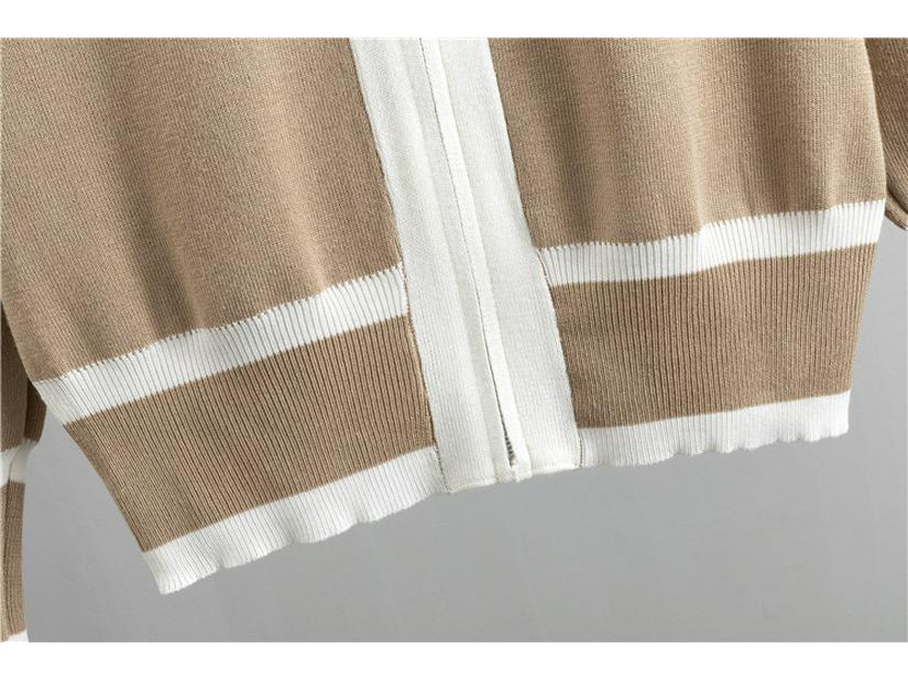 2025 Herbst/Winter Damen Europäisches Dreiteiler-Set: Trendiger Strick-Cardigan, Camisole und Hose mit weitem Bein