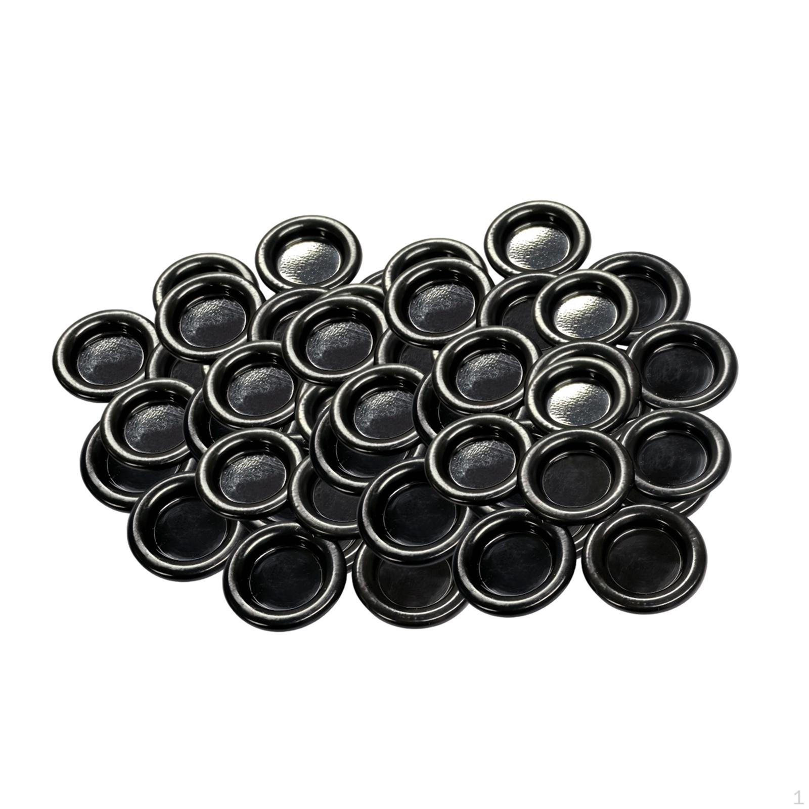 

50 Pieces Burner Trays Holder Plates Metal for Bedroom black