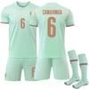 2026 FIFA World Cup France Away #6 CAMAVINGA Sport Training Jersey Set with Socks Teens Kids Adults Custome Name Football Kits