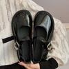 JK uniform literary retro flat-soled women's shoes Mori female Japanese Mary Jane single shoes round head college style Chic small leather shoes