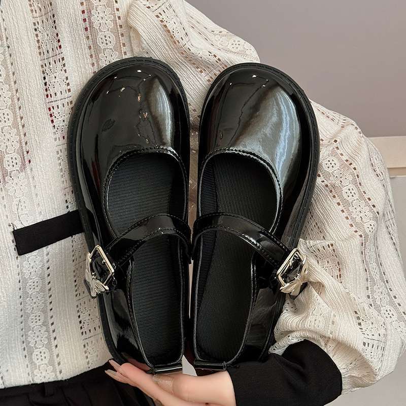 JK uniform literary retro flat-soled women's shoes Mori female Japanese Mary Jane single shoes round head college style Chic small leather shoes