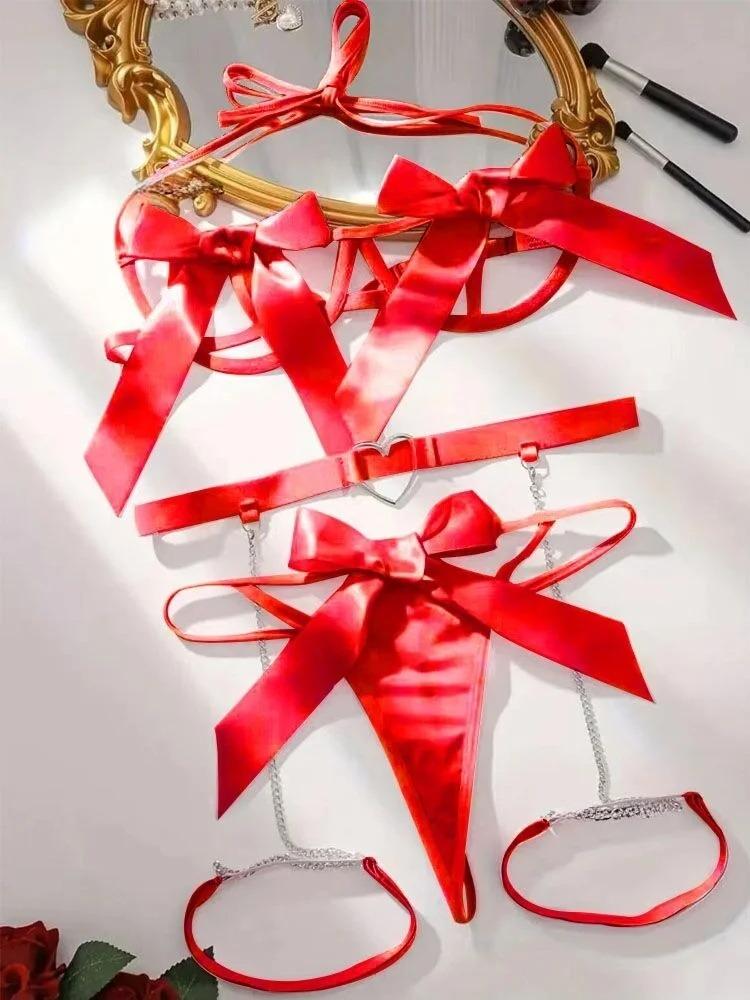 Sexy Bandage  Lingerie Open Anal Erotic Bodysuit Women Halter Exposed Exotic Clothes Backless Bottom Sissy Hot Sensual Body