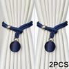 2Pcs Adjustable French Ball Curtain Tiebacks, Convenient Draped Tiebacks Decorative Curtain Fixer Curtain Tiebacks