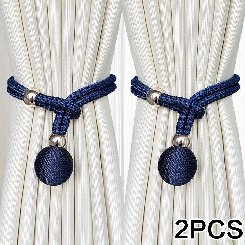 2Pcs Adjustable French Ball Curtain Tiebacks, Convenient Draped Tiebacks Decorative Curtain Fixer Curtain Tiebacks