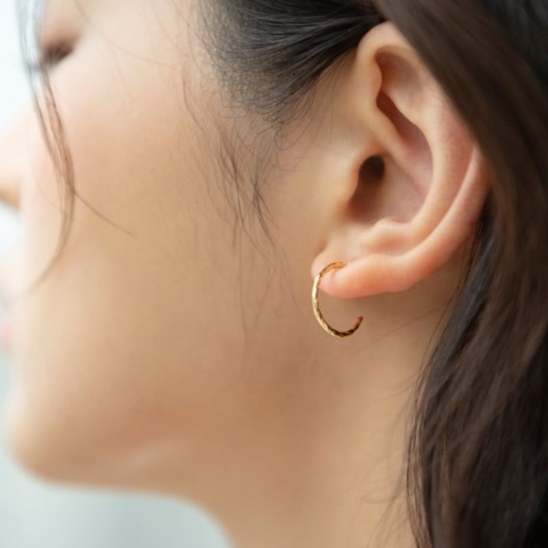 FANTASTIC PLANET Pattern Ring Earrings (2size 2colors)