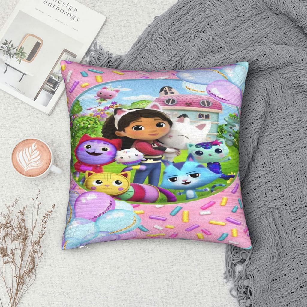 Y2K Sofa G-Gabbys dollhouses cartoonDecoration Pillowcases Merch Pillow Covers Square Multiple Sizes