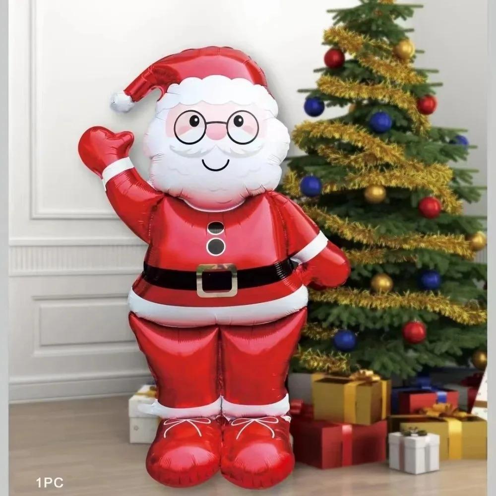 Giant Santa Claus Christmas Inflatable Foil Balloons Standing Balloons Home New Year Party Supply