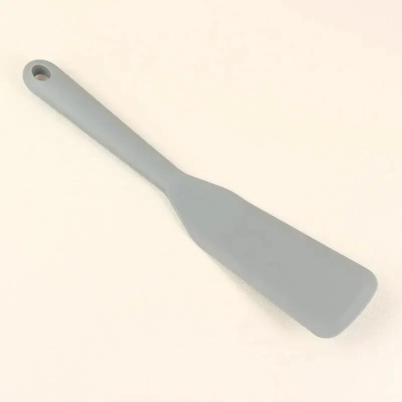 Silicone Egg Frying Spatula Slanted Edge Colorful&Heat Resistant Pot Protecting&Hanging Hole Kitchen Tool for Pancakes/Steaks