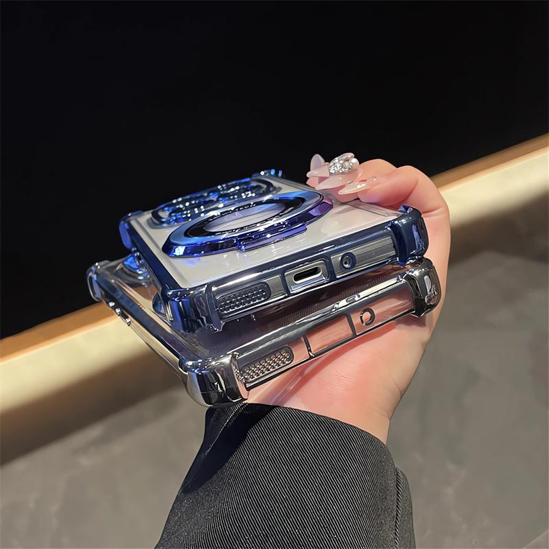 For Redmi Note 14 Pro 5G Phone Case Luxury Plating Stand Shockproof Clear Cover For Redmi Note 15 14 13 11S 14C 13C 12C Capa
