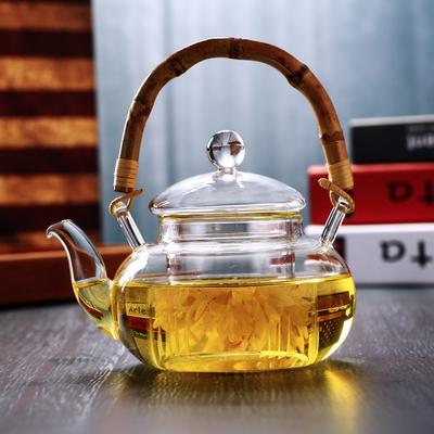 Furnace Brewing Teapot Transparent Glass Brewing Teapot Household High-value Filter Tea Brewer Thickened High Temperature Resistant Flower Teapot