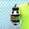 550ml Football Folding Kettle Sports Silicone Fold Water Bottle Outdoor Portable Leakproof Sports Kettle Travel Children Bottle
