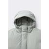 Customellow Gray Oversized Fit Hooded Goose Down Puffer Short Jacket C9uaw25811