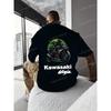 Kawasaki Logo 2025 New T-shirt Men's Motorcycle Street Wear Adventure Ultimate Sports Men's Top High-end